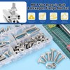Glarks 120pcs M8 T Slot Drop-in Bolt with Hexagon Flange