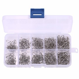 OUKENS Fishing Carabiner, 200 Pcs/Box Fishing Duo Lock Snaps Swivels for Saltwater Freshwater, Quick Change Carabiner for Light Fishing Lures