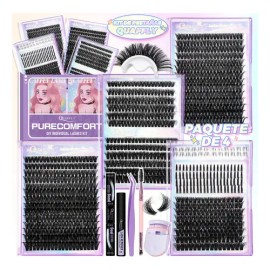 Kit De Extensiones De Pestañas De Alta Capacidad,972 Pcs