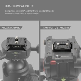 Tilta ARCA Manfrotto Dual Quick Release Plate – Black | Secure Connection | Strap Holder | Thumb Screws | TA-DQRP-B