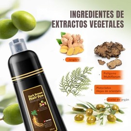 MAIAM Champú para teñir el cabello/ Tintes Para El Cabello-Champú para teñir el cabello para mujeres-Cobertura de canas-Coloración instantánea con ingredientes herbales suaves-Larga duración-Sin amoníaco 500ML cafe