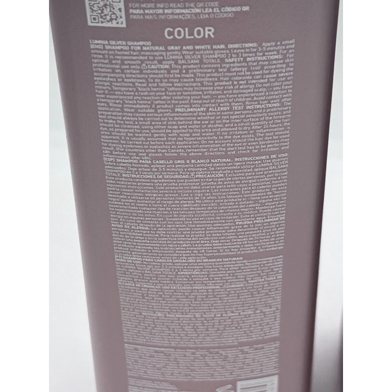 TEC ITALY HAIR DIMENSION 1- LUMINA SILVER SHAMPOO FOR GRAY