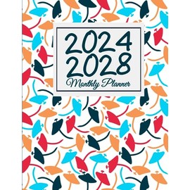 2024-2028 Monthly Planner 5 years: 60 Months Schedule Organizer from January 2024 Through December 2028 - Organizer with Holidays To Do List Goals - Floral Cover