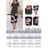 Famulily Cropped Pyjamas for Women V-Neck Soft Loungewear Short Sleeve