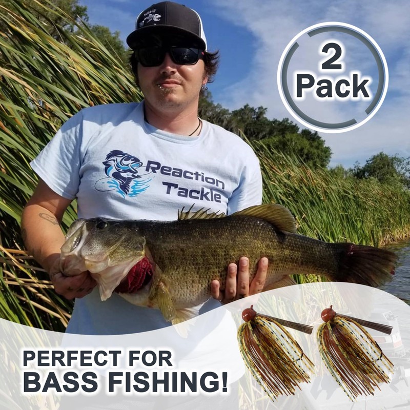 Reaction Tackle Tungsten Football Jig for Bass Fishing - 1/4