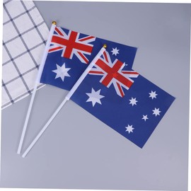 CAXUSD 50Pcs Hand Held Australia Stick Flags Small Country Flags Stick for Parties Celebrations and Decorations for Events