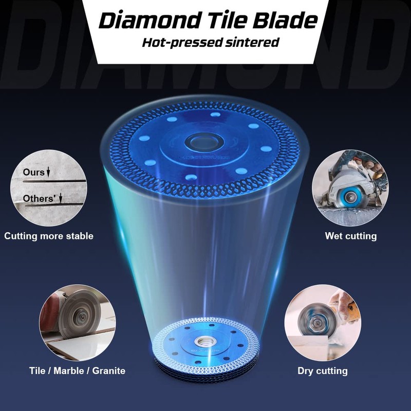 5Pcs/Lot Super Thin Diamona Blade 4" Diamond Porcelain Blade for