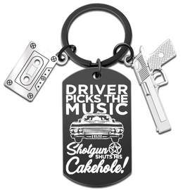 Fan Keychain Gifts TV Merchandise Keychain for Fans Women Men Birthday, Black, Small