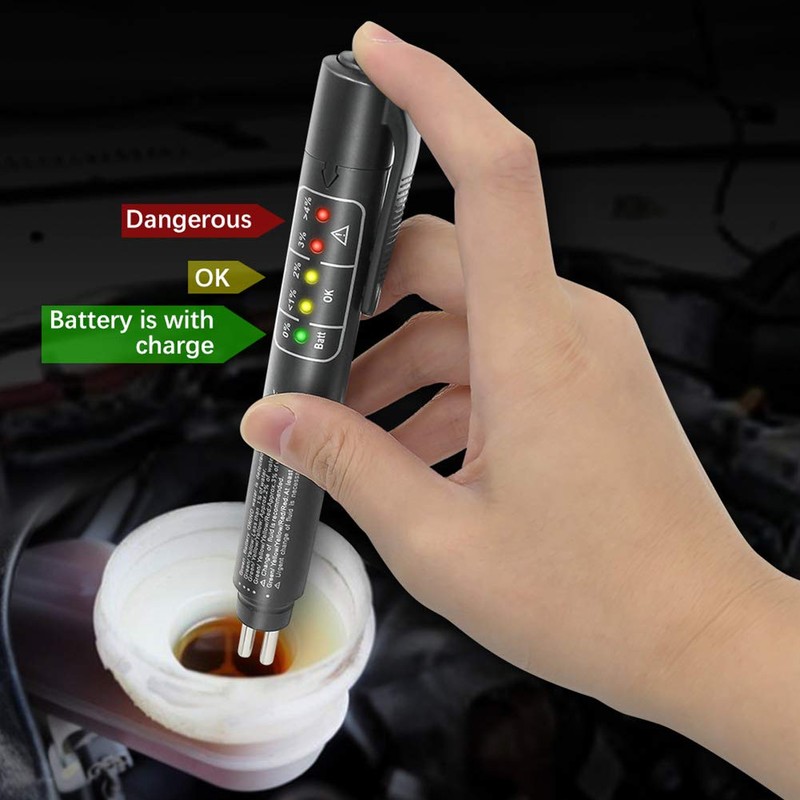 Brake Fluid Liquid Tester, Auto Brake Diagnostic Testing Tool, Oil
