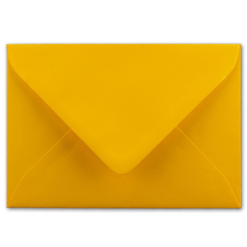 50 envelopes golden yellow (yellow, matt) - DIN C6 -