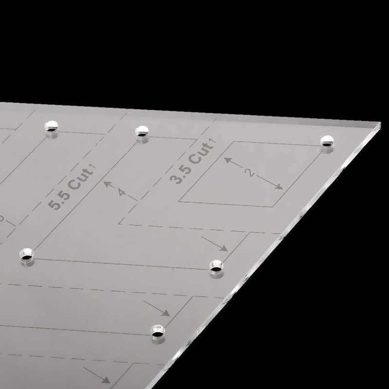 4 Pieces Quilting Templates Ruler, with 60 Degree Triangle and