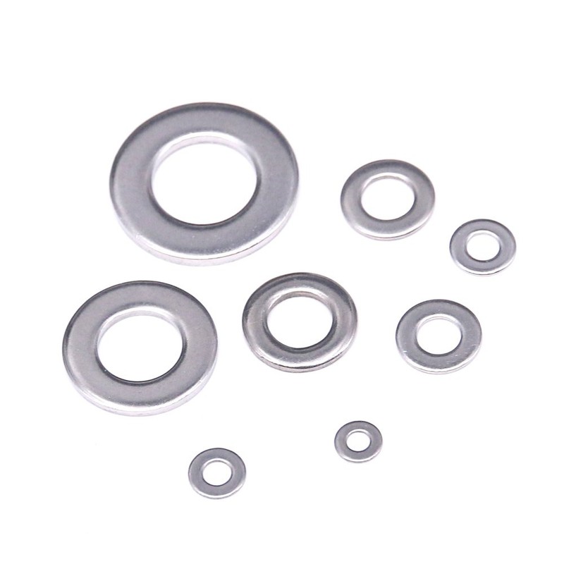 Hilitchi 410-Pcs [8-Size] 304 Stainless Steel Flat Washer Assortment Set