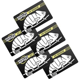 Pawfly 5 Pcs UV Test Card for Reptile Lights, Reusable Reptile Lamp UV Sensor up to 500 Times, UVA UVB Fluorescent Lamp Tester Card, Photochromic UVB Card Indicator, Portable UV Detector