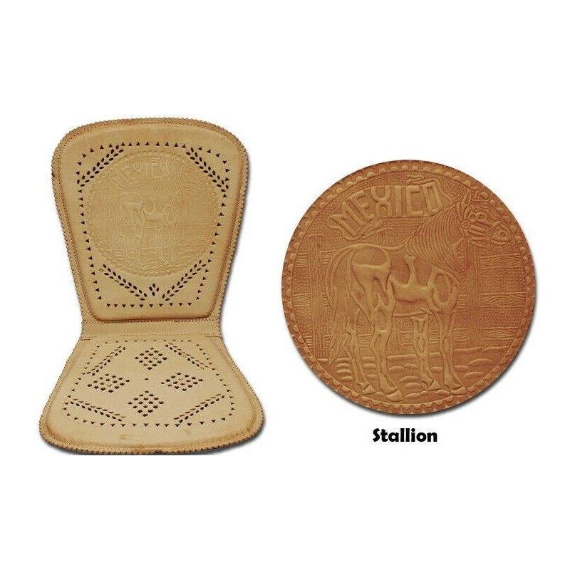 1clickautoacc Genuine Mexican Respaldo Leather Car/Truck Seat Cushion Stallion Horse
