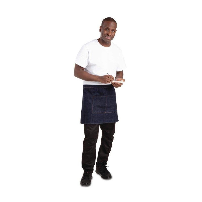 Whites Chefs Clothing BB465 Polycotton Southside Bistro Apron, 430mm x
