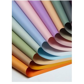 LORJE 20 sheets of Flower Wrapping Paper,Florist Bouquet Supplies,Flower shop packaging materials，DIY Crafts,Gift Packaging or Gift Box Packaging, Waterproof Floral Wrapping Paper (L, Sky blue-white)