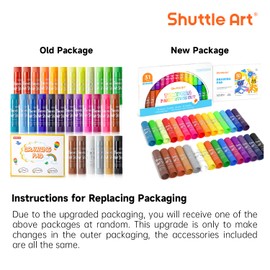 Shuttle Art Shuttle Art Tempera Paint Sticks for Children, 30 Colours with 1 Drawing Pad, Washable Gouache Tempera Paint Sticks for Kids, Twistable, Fast Drying, Work Great on Paper Wood Glass Ceramic Easter Eggs