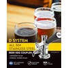 Talos BF KT85D-L D System Keg Tap Coupler, Silver