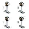 Polished Chrome Curtain Pole End Bracket for Up to 19mm