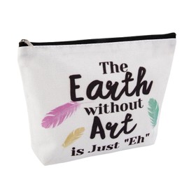 JEFBFBWE Makeup Bag for Art Teacher,Gifts for Artists Women,Art Teacher Cosmetic Bag,Artist Themed Gifts for Birthday,Christmas,Travel Toiletries Cosmetic Bag, Artist's Money Pouch