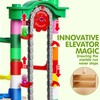 JOYIN 236Pcs Glowing Marble Run with Motorized Elevator- Construction Building