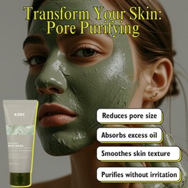 Recovery Mud Mask, Relief Clay Mask For Face, Hydrating & Moisturizing Deep Pore Cleanser Face Mask Clay, Gentle Pore Cleansing Mask, Nature Ingredients, Korean Beauty Oil Control Wash Off Body Mud