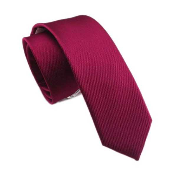 Ctskyte Men Classic Heavy WIne Red Colored Silk Tie Events