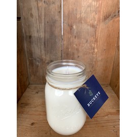 Buckeye Candle Company 16 ounce Mason Jar Soy Candle, Lavender Chamomile Scent, Handmade Soy Candle