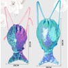 Magic Mermaid Tail Sequins Backpack Mermaid Drawstring Magic Reversible Sequins