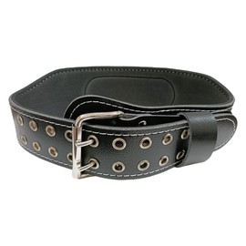 VERRI | Cinturón para pesas con forro de eva para protección de las áreas lumbar y abdominal en entrenamiento, rutina de gym o gimnasio, negro, G