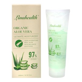 Linaheatlh  Gel Hidratante de Aloe Vera Orgnico Equilibra, Suaviza y Regenera Piel y Cabello con Propiedades Calmantes y Reparadoras                  