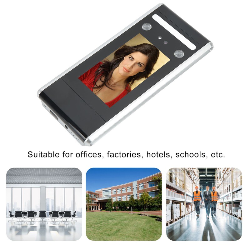 Time Clock Face Recognition Password Attendance Machine 4.3in Touchscreen Infrared