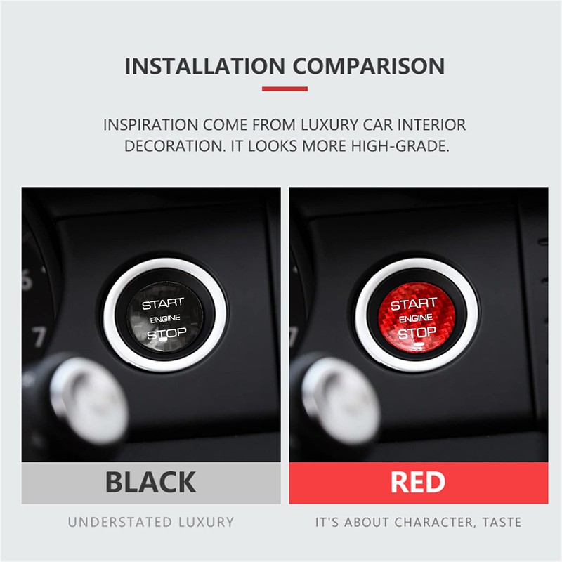 M.JVisun Carbon Fibre One Button Start Button Lid Trim for