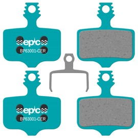 epic Disc Brake Pads for SRAM Rival, RED, Apex, Force, Level T/TL/TLM, XX Brakes | Organic, Semi-Metallic, Sintered, Ceramic, E-Bike Options | Quiet, Durable, High-Performance | 2 Sets (Ceramic)