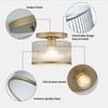 Zlepmlla Glass Ceiling Light, Clear Ribbed Glass Ceiling Light Fixture