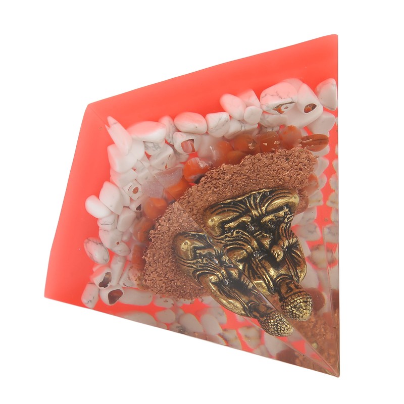 Crystal Pyramid Buddha Epoxy Energy Stone Handicraft for Household Decoration
