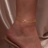 Dabovos Gold Ankle Bracelets for Women 18K Gold Plated Heart