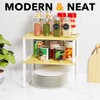 SpaceAid Cabinet Shelf Organizers 2 Pack, Kitchen Counter Rack Shelves