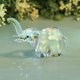 Bits and Pieces - Majestic Crystal Elephant - Large - 3-1/2" x 1-1/4" x 2-1/4" - Home Decor (Large)