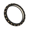 Black Fleur De Lis Steering Wheel Protective Cover Car Universal,