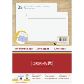 Brunnen 1053538 C6 envelopes, without window, pack of 25