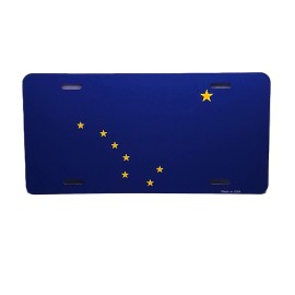 DIGIART INTERNATIONAL ALASKA ALASKAN STATE FLAG METAL CAR NOVELTY LICENSE PLATE AUTO TAG
