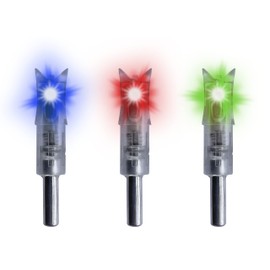 Barnett Archery Headhunter Strobe Lighted Nocks with Multiple Color Patterns, for Use with .300” Inner Diameter Crossbow Arrows, 3-Pack (BAR20035), Multi