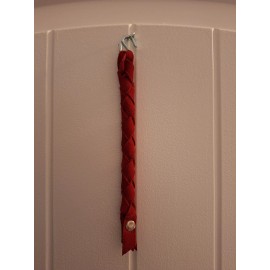 U.S. ARTISAN DESIGNS Air horn pull Peterbilt & K.W. ,geniune leather, 6 inches /  RED LEATHER