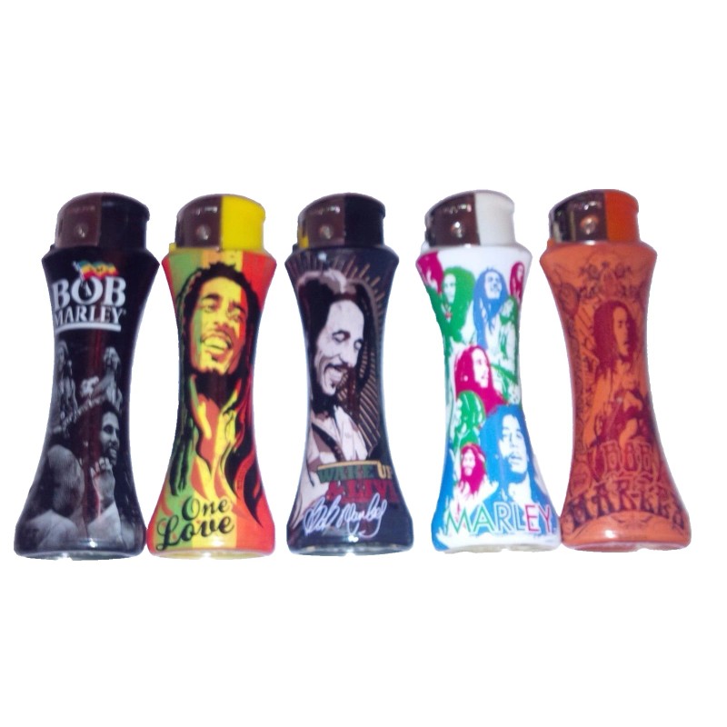 25 x BOB MARLEY CURVE LIGHTER different design Refillable Random