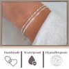 Annika Bella Double-Layered Sterling Silver Bracelet, Length 6.75-7.75 Inches, Stranded