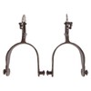 1 Pair Western Cowboy Spurs Carbon Steel Retro Floral Carving