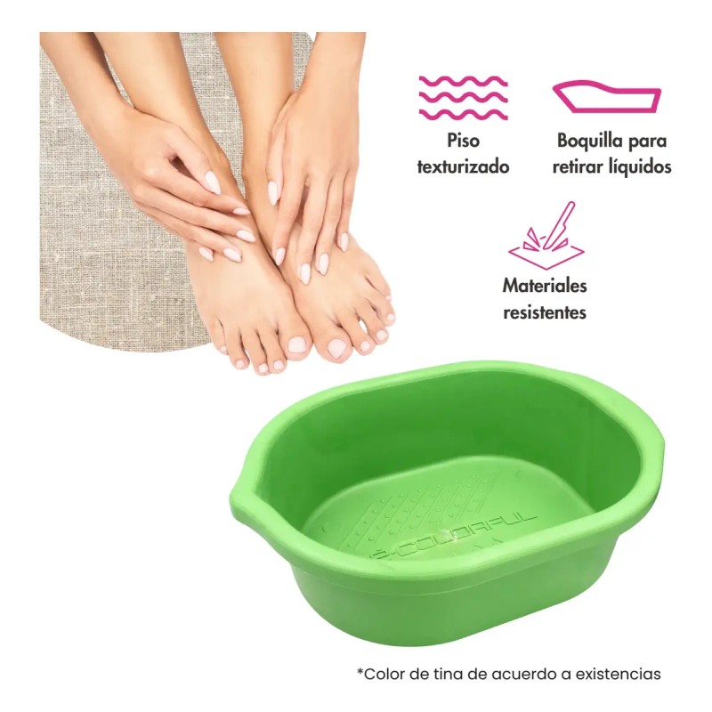 Kit Mc Spa Pedicura, Tina, Aceites, Masaje, Exfolia, Humecta