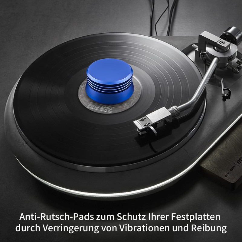 Brollitest Turntable Stabilizer, 450g, Up to 7mm Diameter, Aluminium LP
