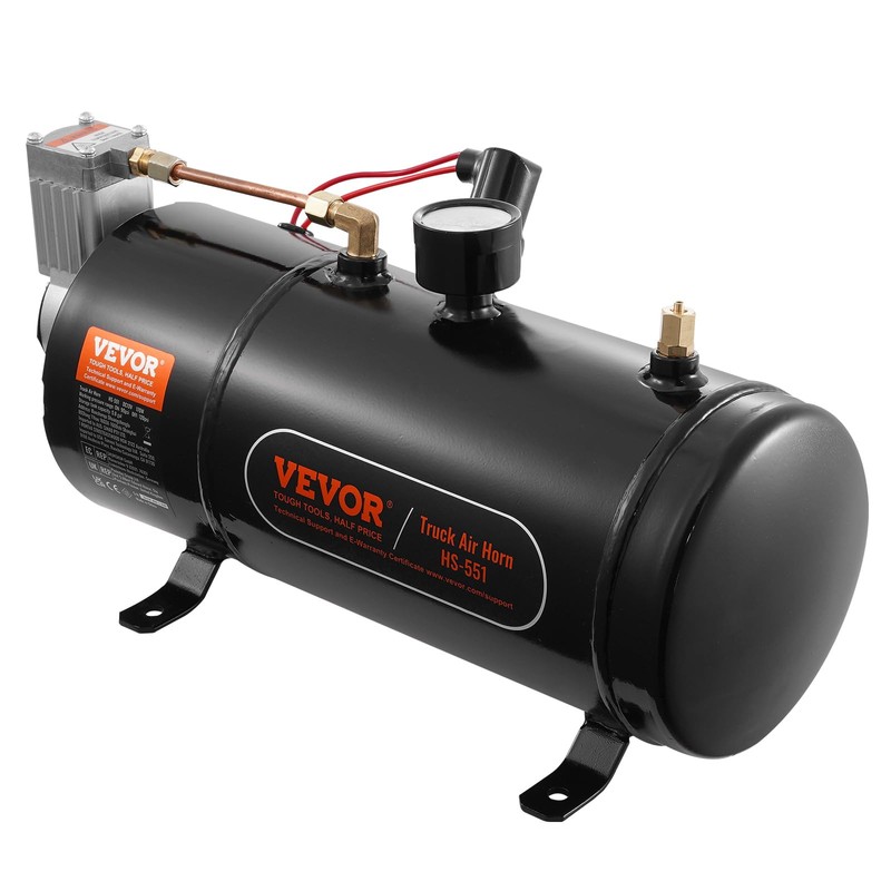 VEVOR 12V Air Compressor with Tank 0.8 Gallon/3 L, Train